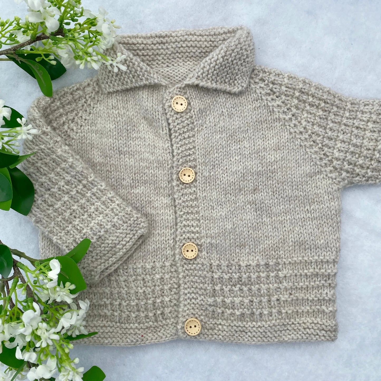 "Ainsley" merino baby jacket - Nana Anna NZ