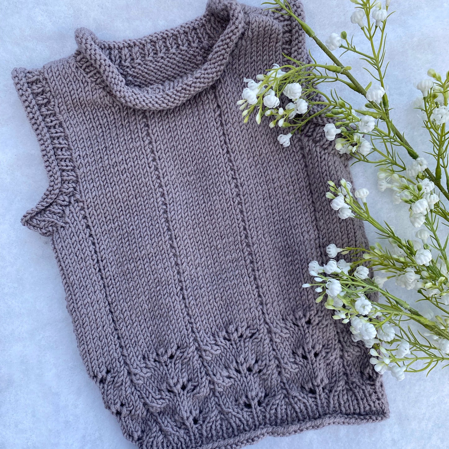 Billie merino vest (long body) (3-6m)