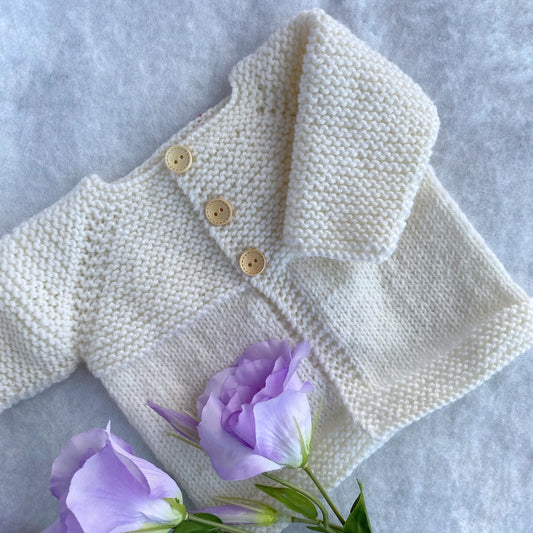 "Daffodils" merino cardigan