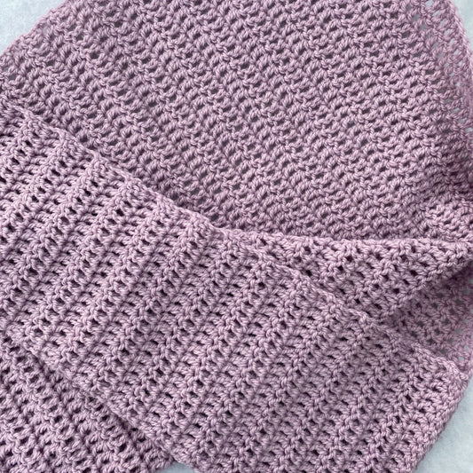 "Eyelet" merino wool baby blanket/wrap