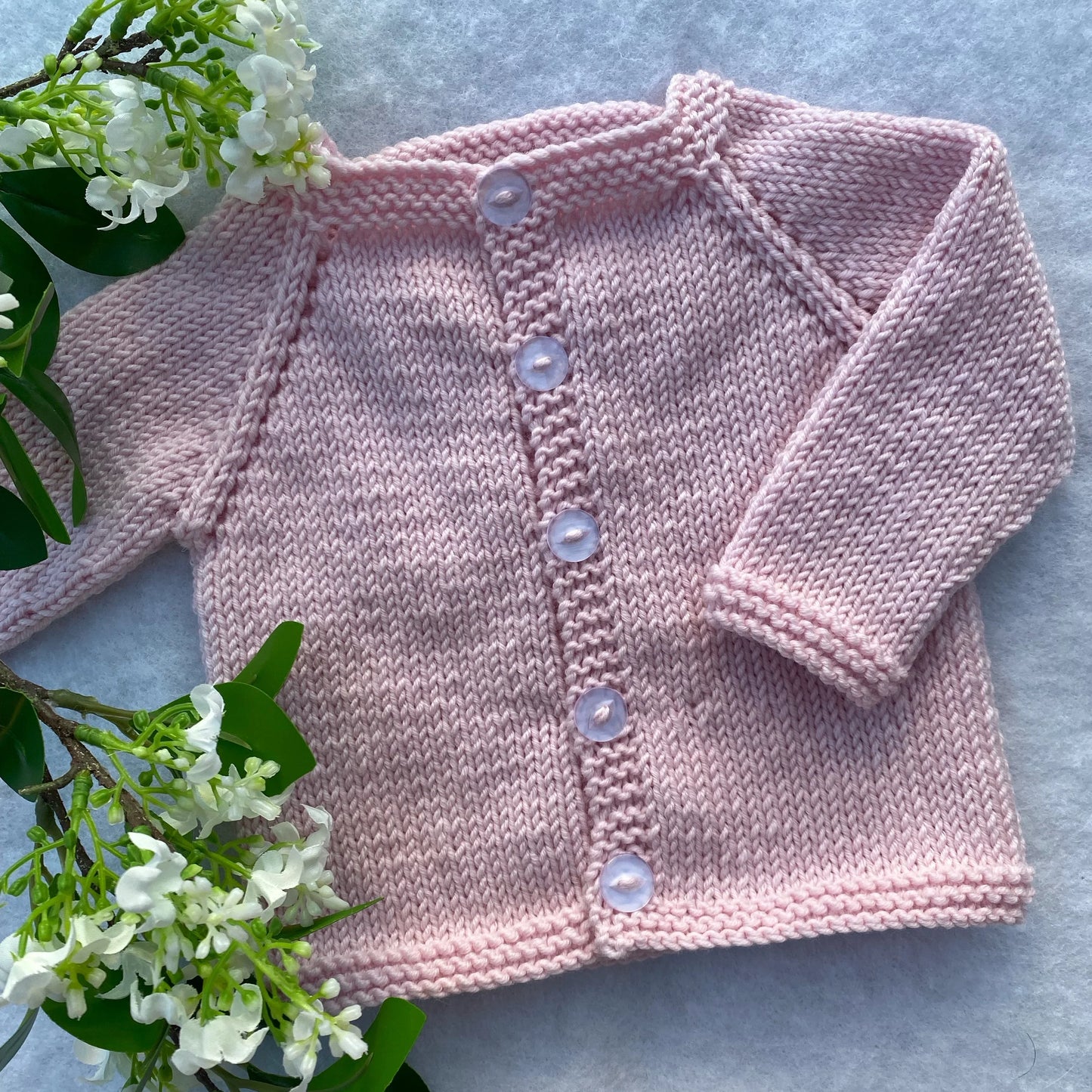 "Parker" hand knit merino baby cardigan