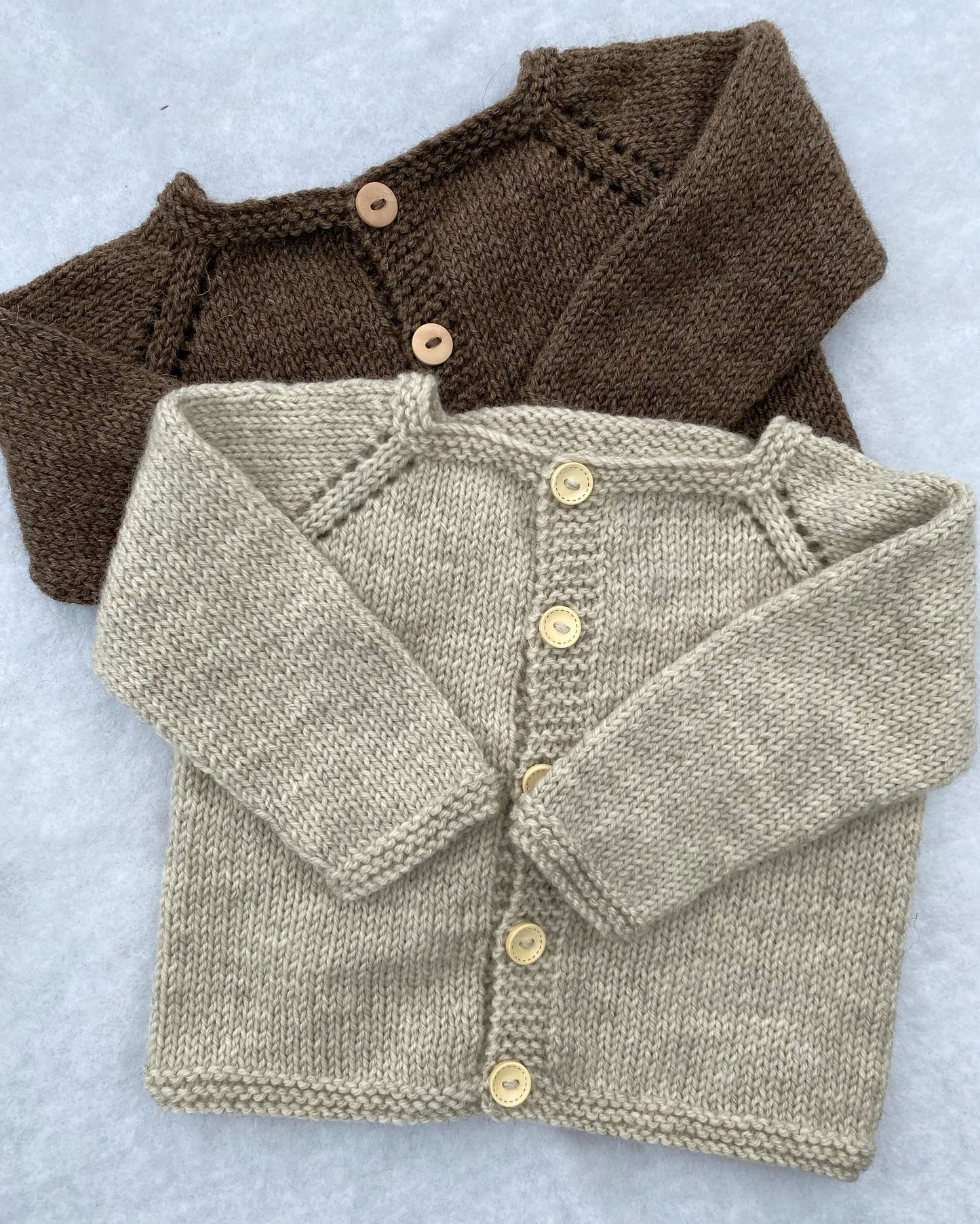 "Parker" hand knit merino baby cardigan