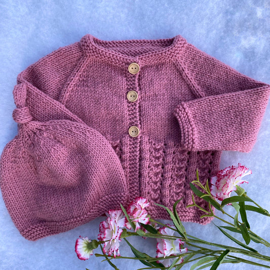 "Little Jo" merino baby cardigan