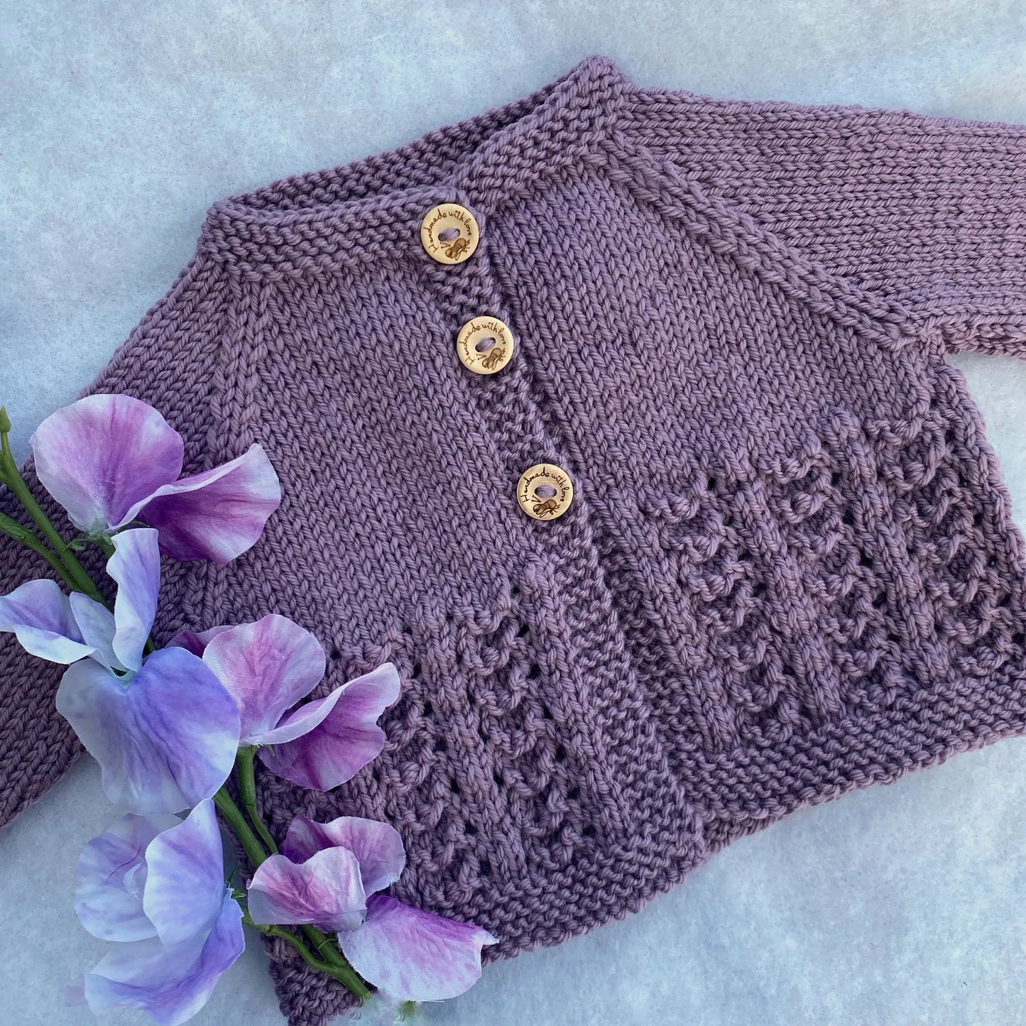 "Little Jo" merino baby cardigan