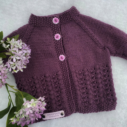 "Little Jo" merino baby cardigan