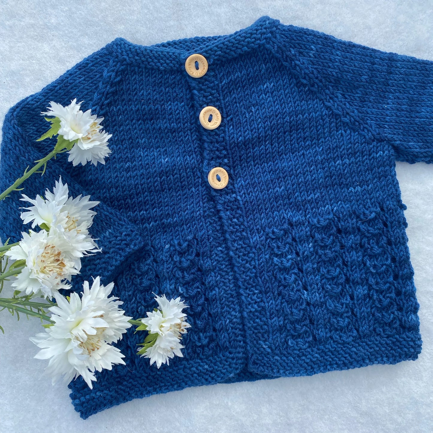 "Little Jo" merino baby cardigan