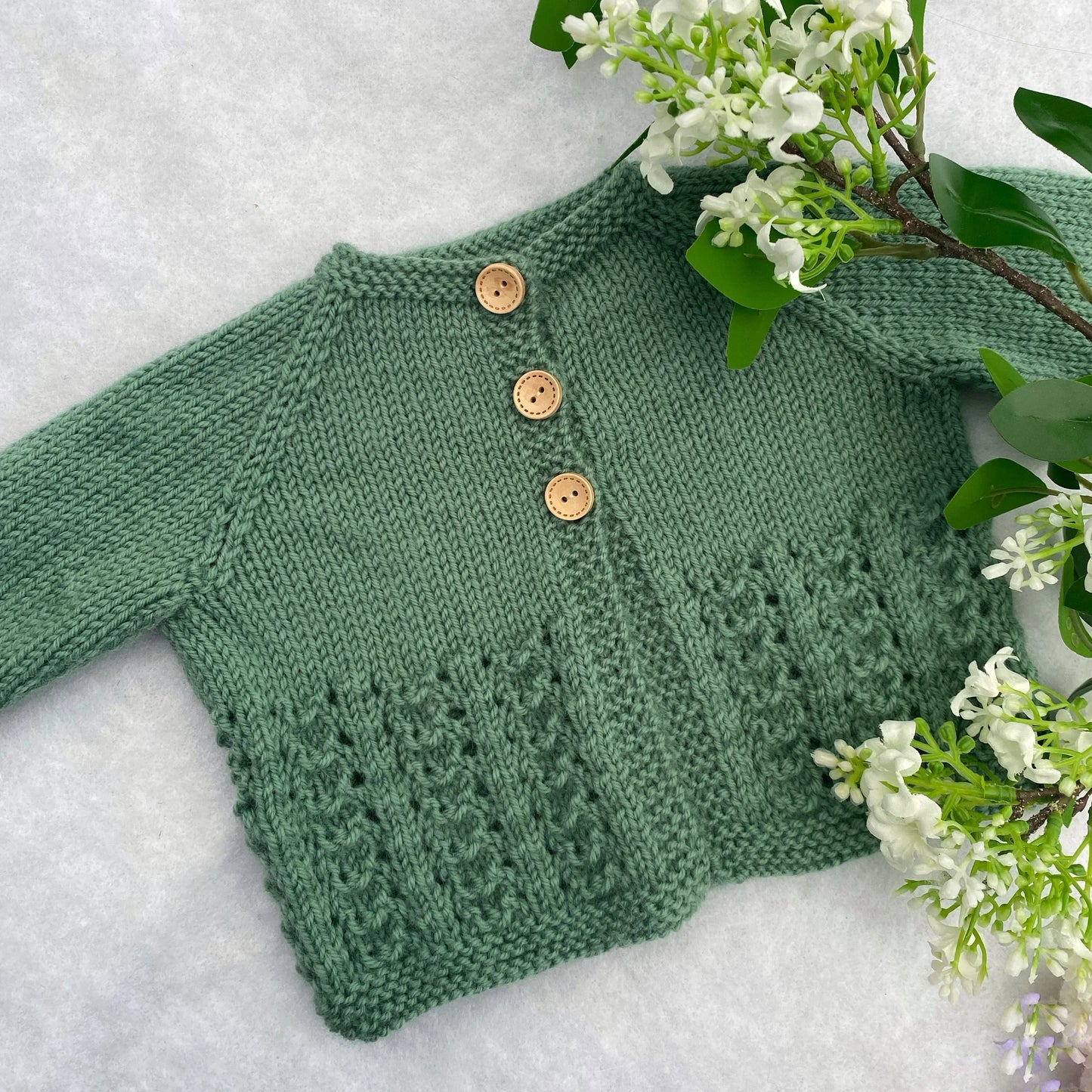 "Little Jo" merino baby cardigan