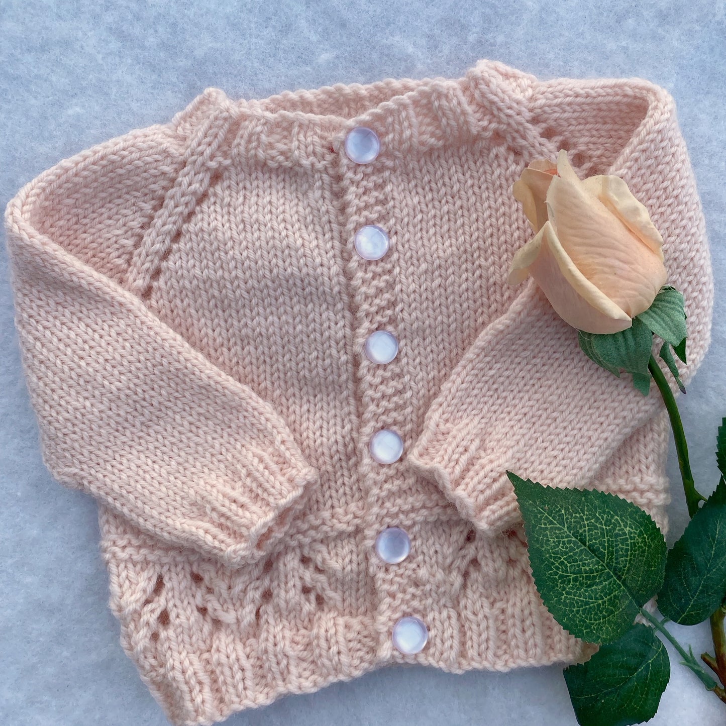 "Luca" hand knit merino baby cardigan