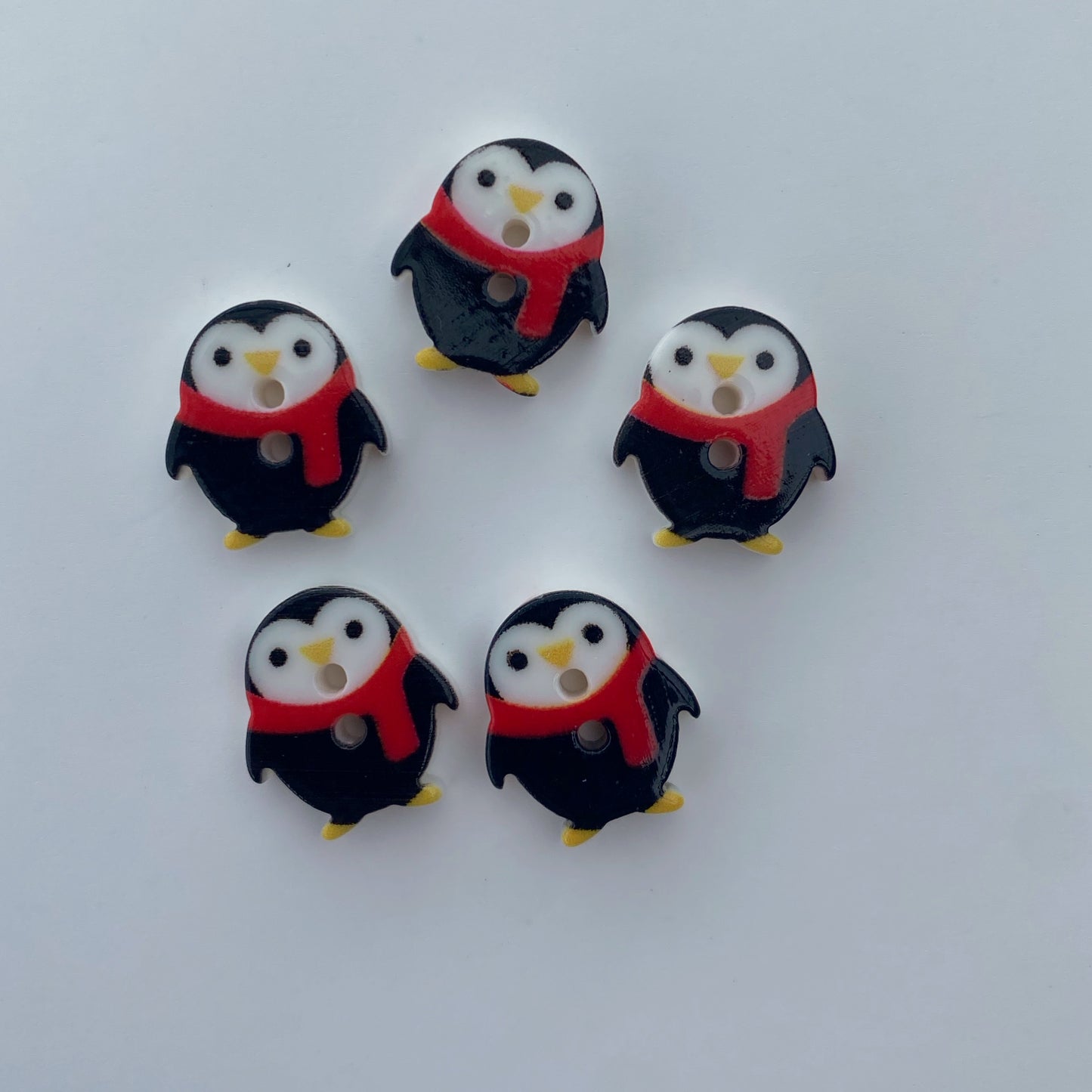 Penguin buttons - pack of 5