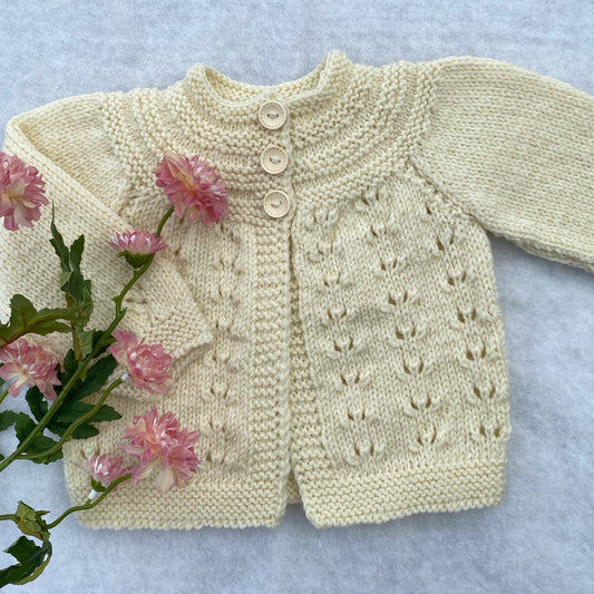"Trinity" classic merino baby cardigan