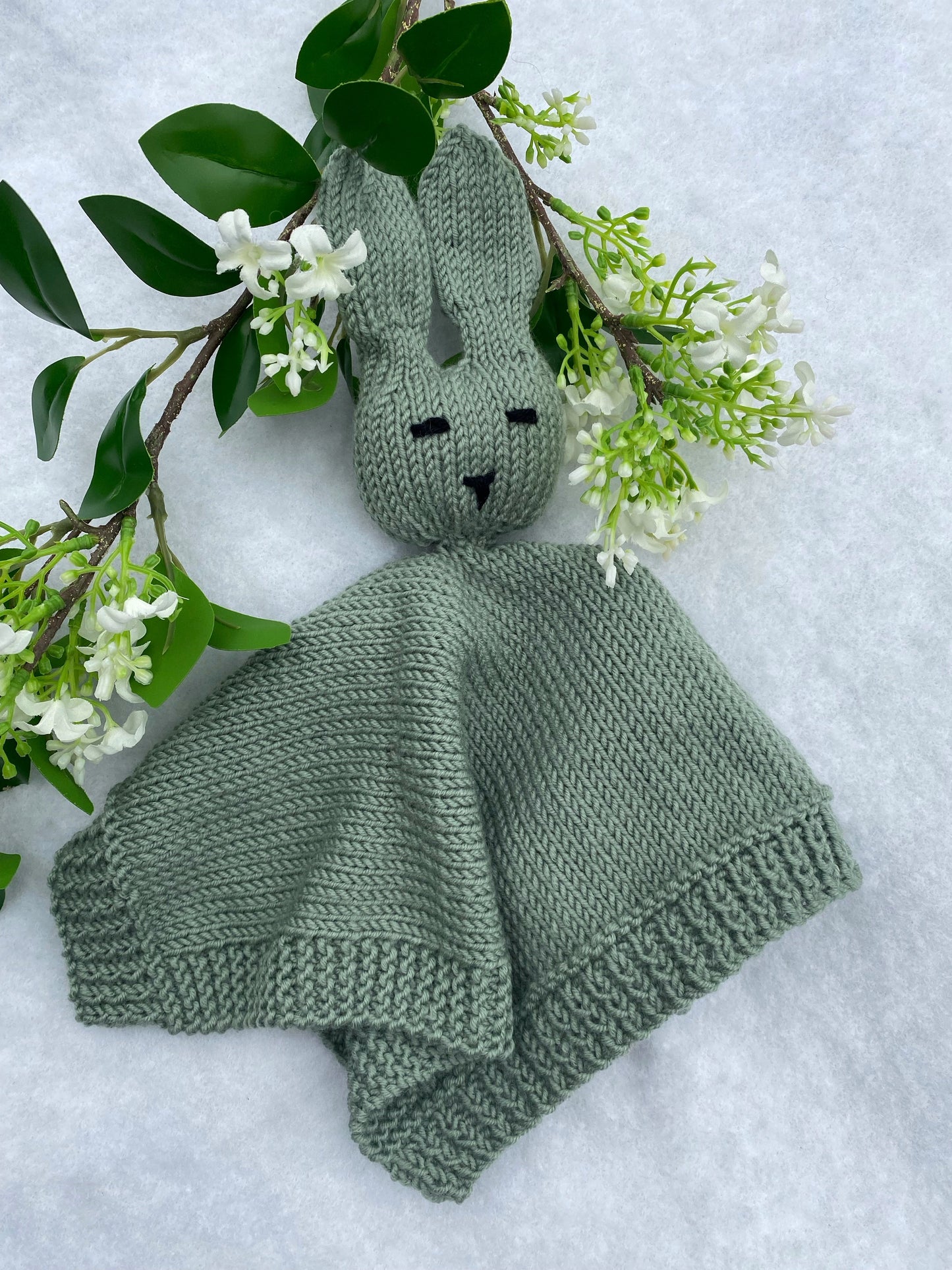 Knitting pattern: Mr Wiggle Ears Bunny Comforter