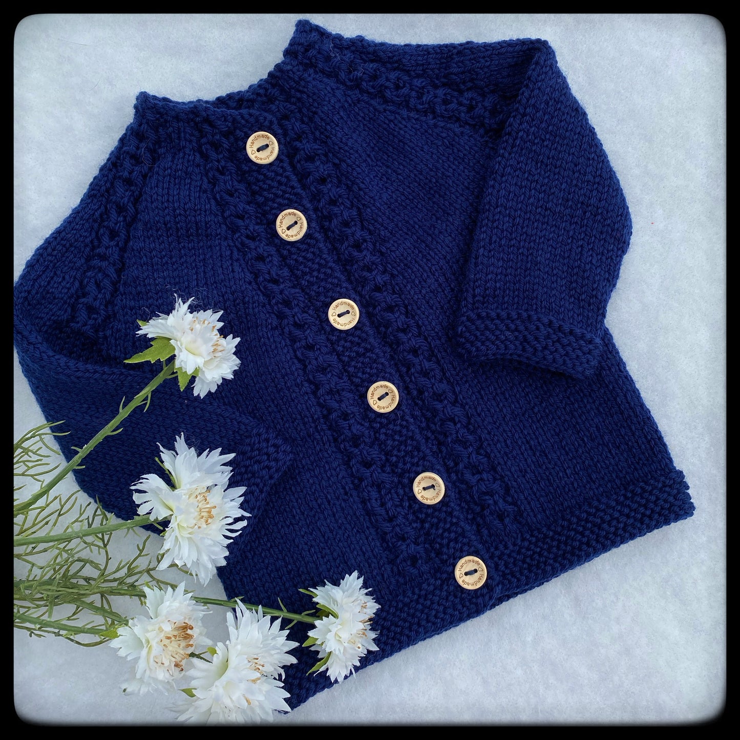 "Falcon" merino baby cardigan - Nana Anna NZ