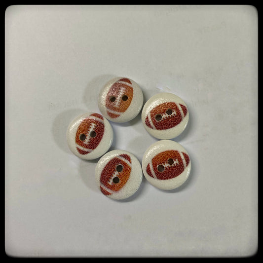 "Rugby" wooden baby buttons - Nana Anna NZ