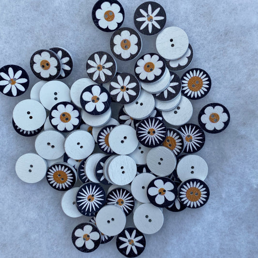Black daisies - pack of 25
