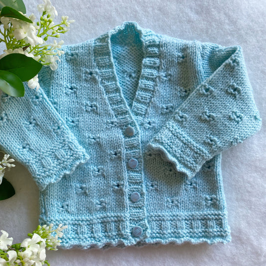 "Celeste" merino baby cardigan