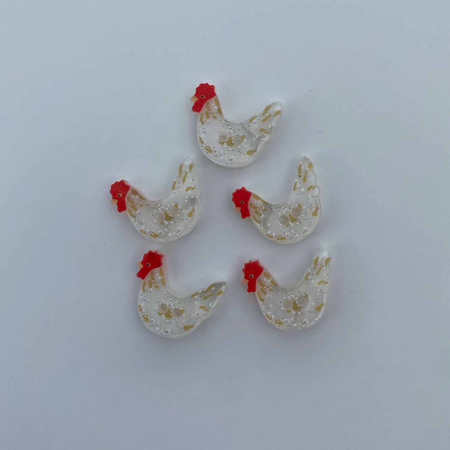 Chicken buttons - pack of 5