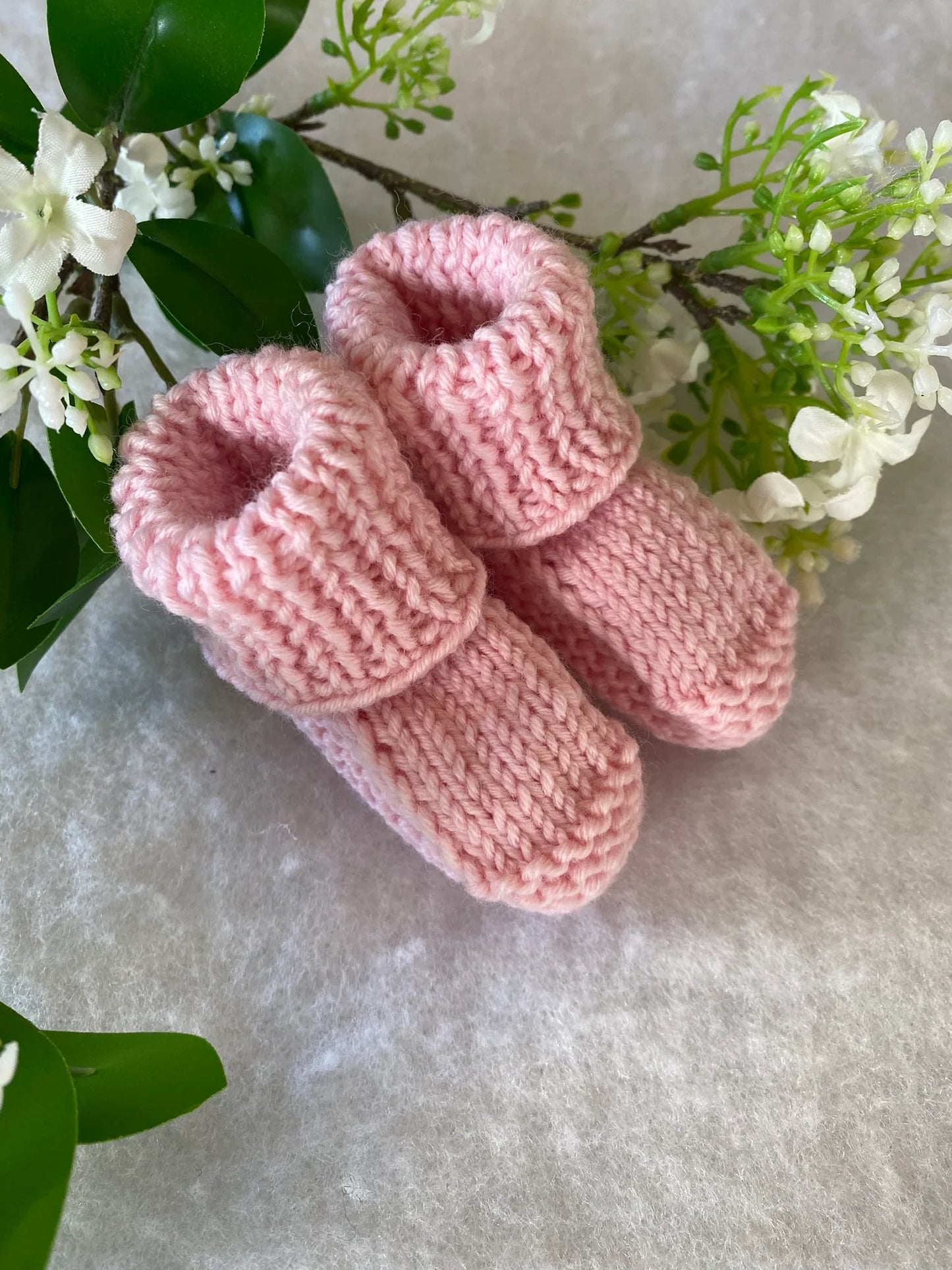 Classic knitted baby merino booties