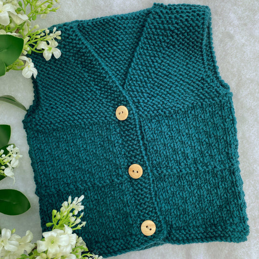 Knitting pattern: Cosmo baby vest - Nana Anna NZ