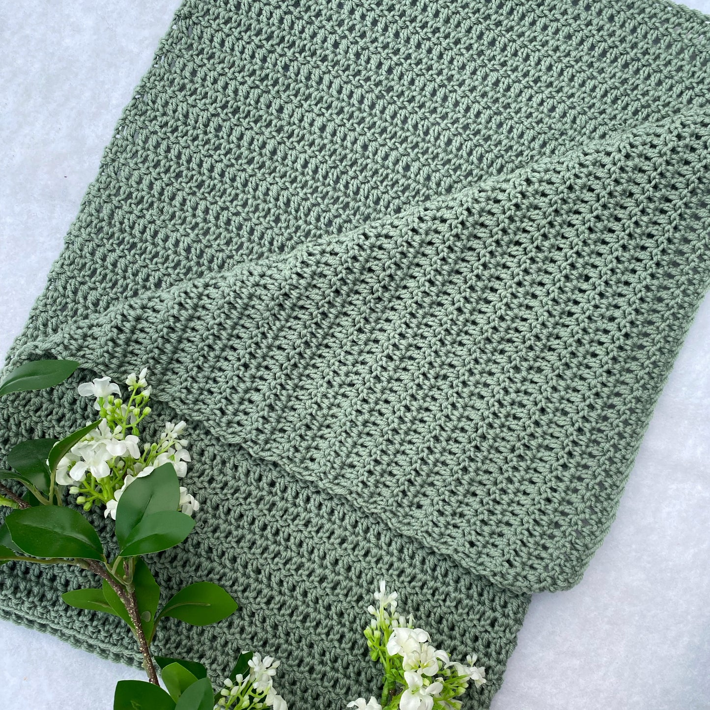 "Eyelet" merino wool baby blanket/wrap