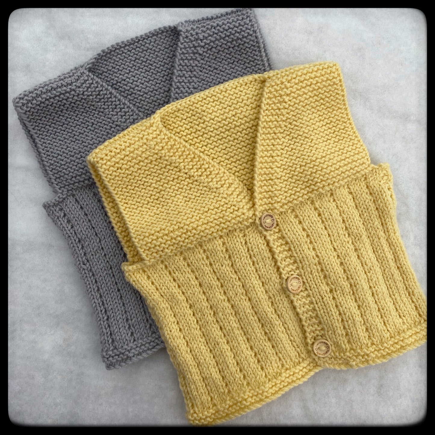 “Nate” hand knit merino baby vest - Nana Anna NZ