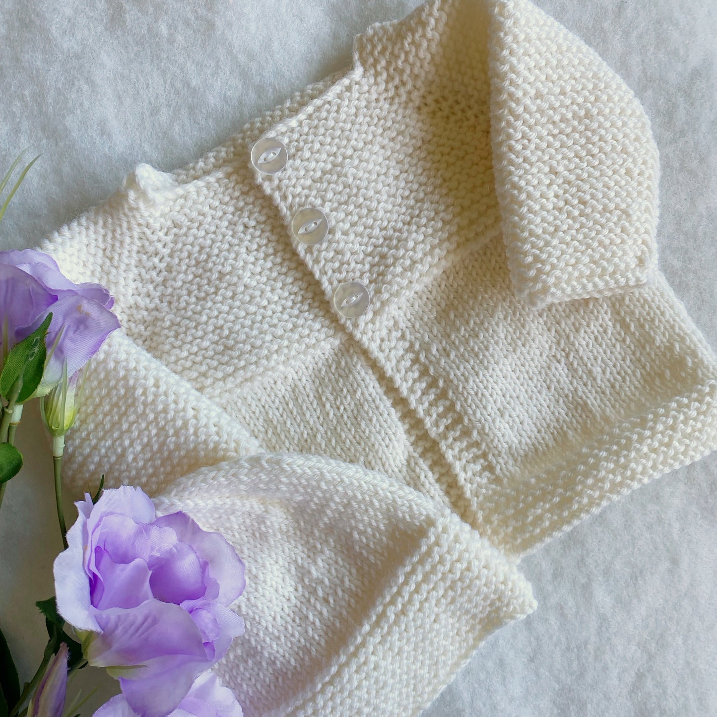 "Daffodils" merino cardigan and beanie set - Nana Anna NZ