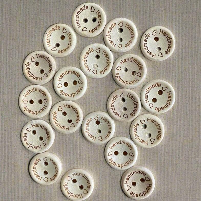 wooden baby buttons handmade