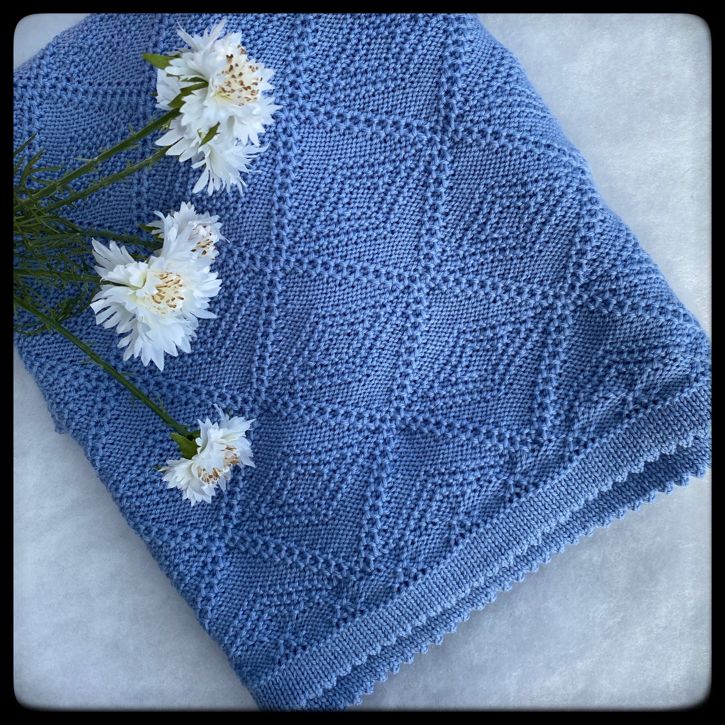 "Diamonds Are Forever" Reversible Merino Cot Blanket - Nana Anna NZ