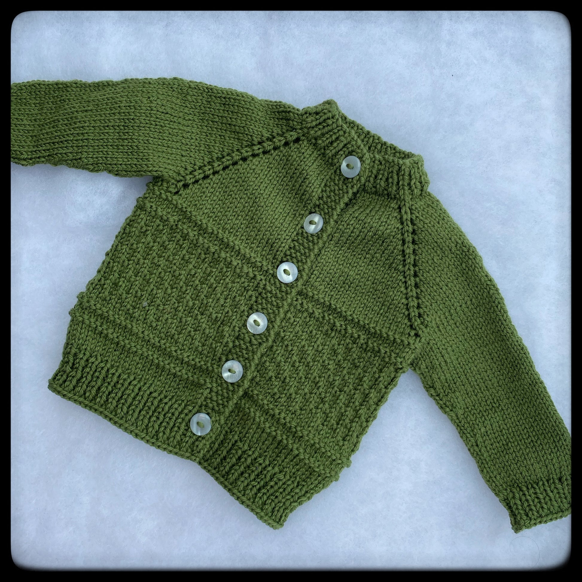 "Kinzie" patterned merino baby cardigan - Nana Anna NZ