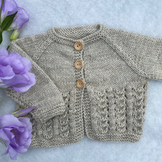 "Little Jo" merino baby cardigan