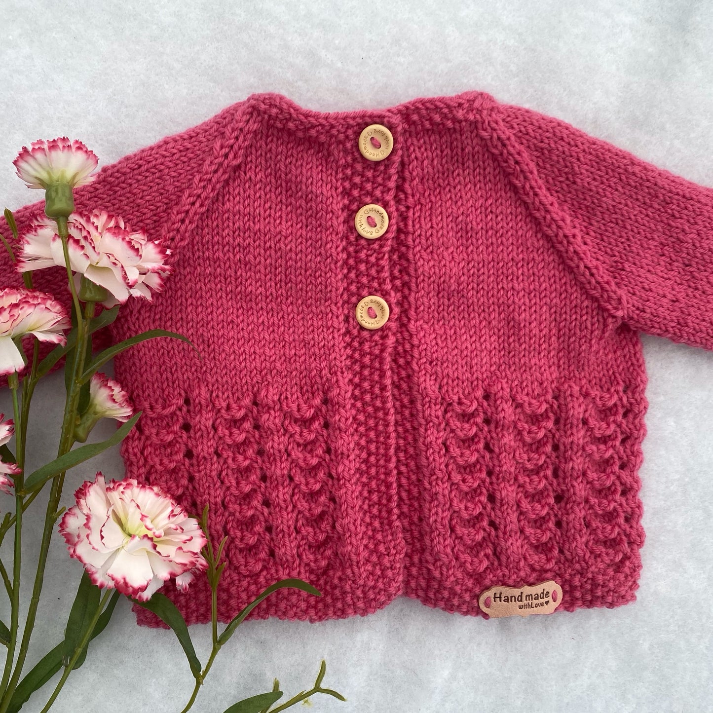 "Little Jo" merino baby cardigan