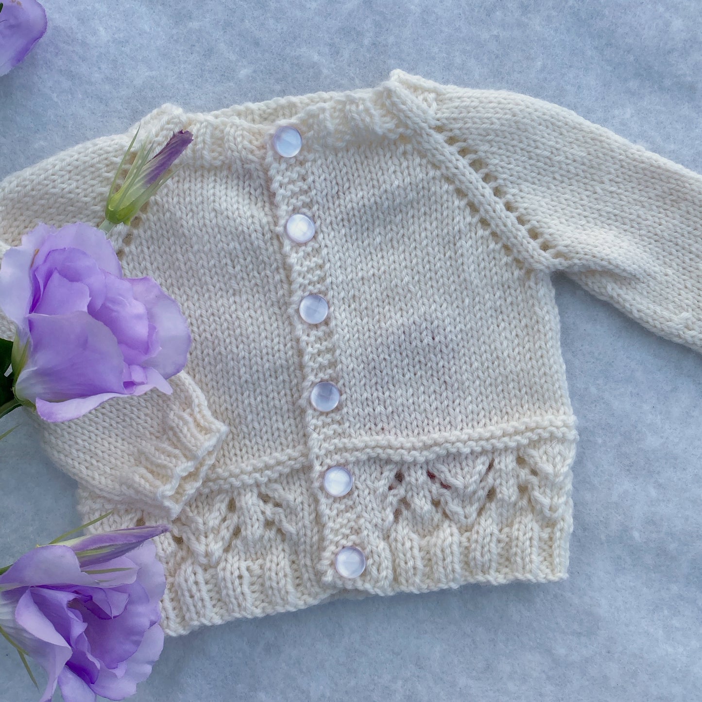 "Luca" hand knit merino baby cardigan