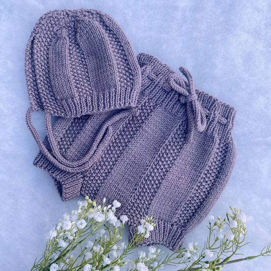 Merino bloomers and bonnet set - Nana Anna NZ