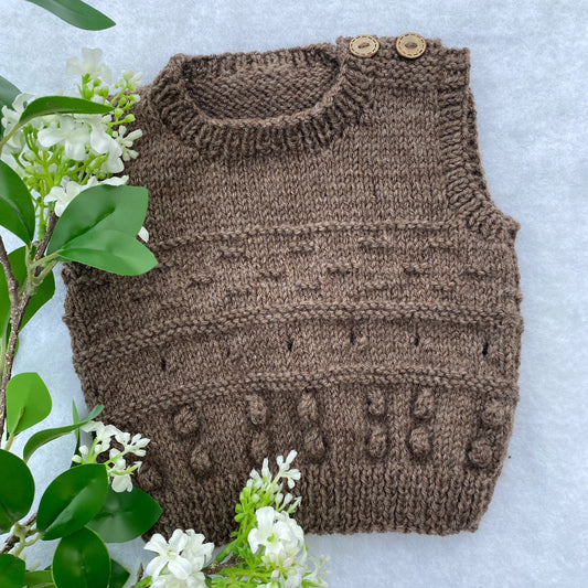 "Mitchell" merino baby vest
