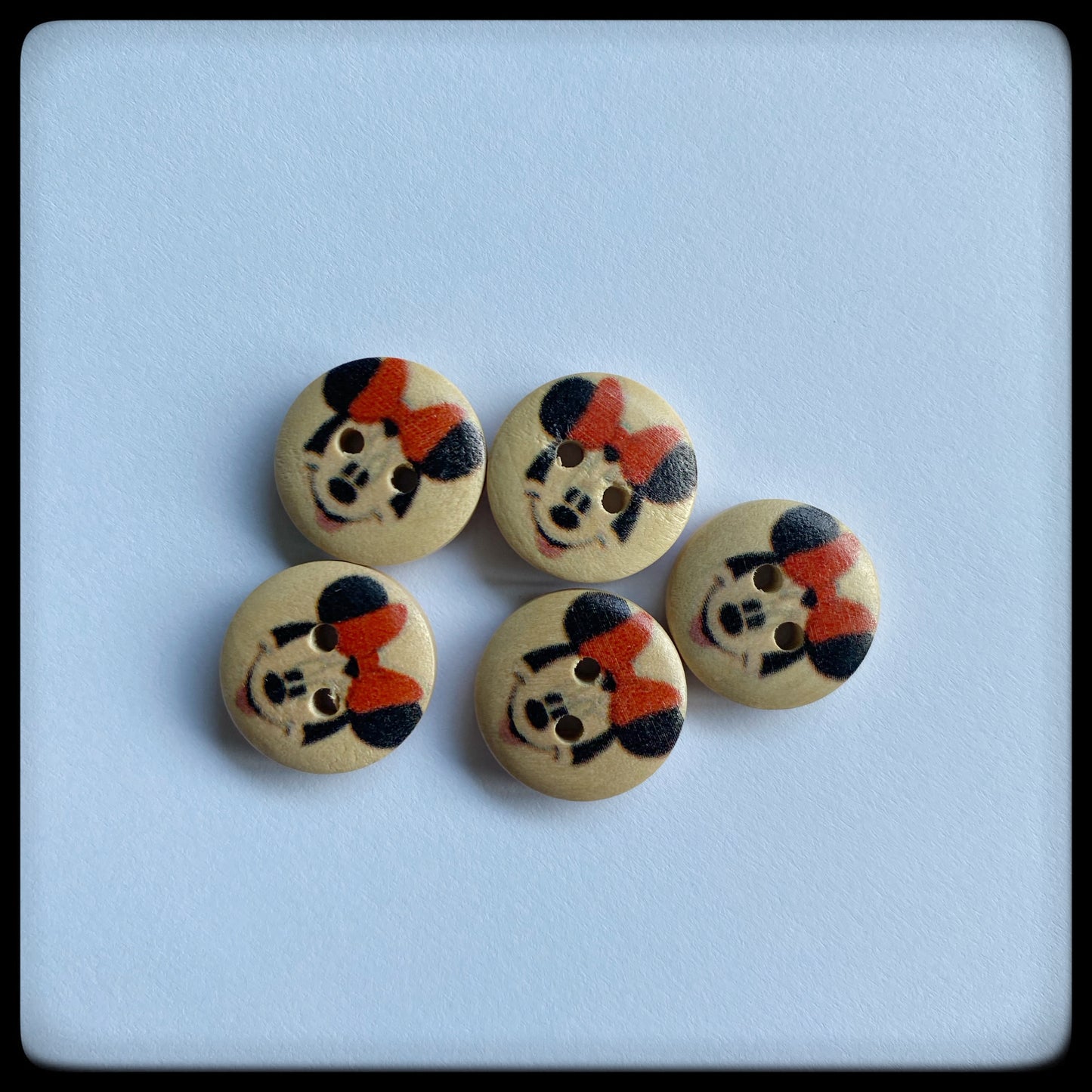 "Mouse" wooden baby buttons - Nana Anna NZ