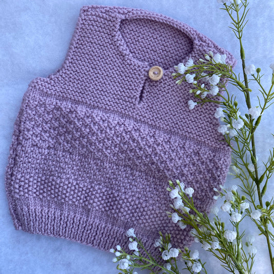 Phoenix hand knit merino baby vest