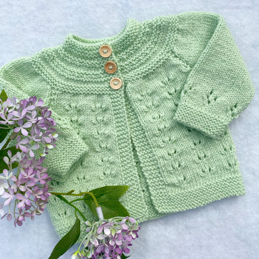 "Trinity" classic merino baby cardigan