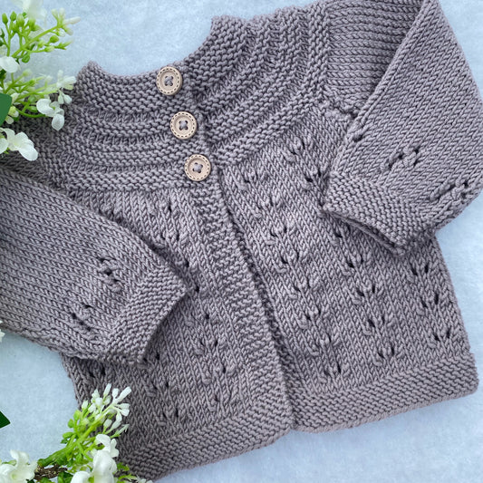 "Trinity" classic merino baby cardigan