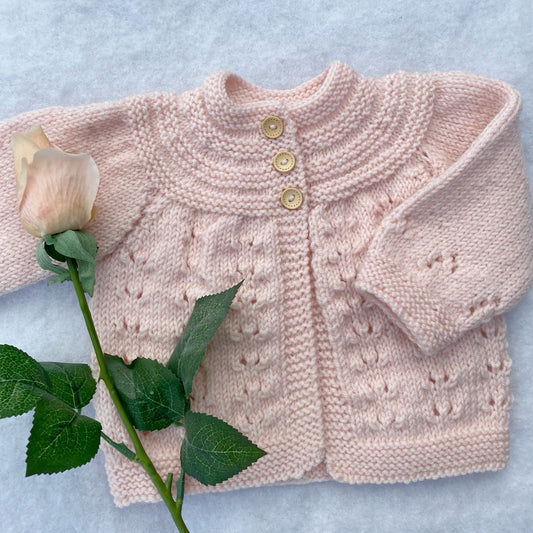 "Trinity" classic merino baby cardigan