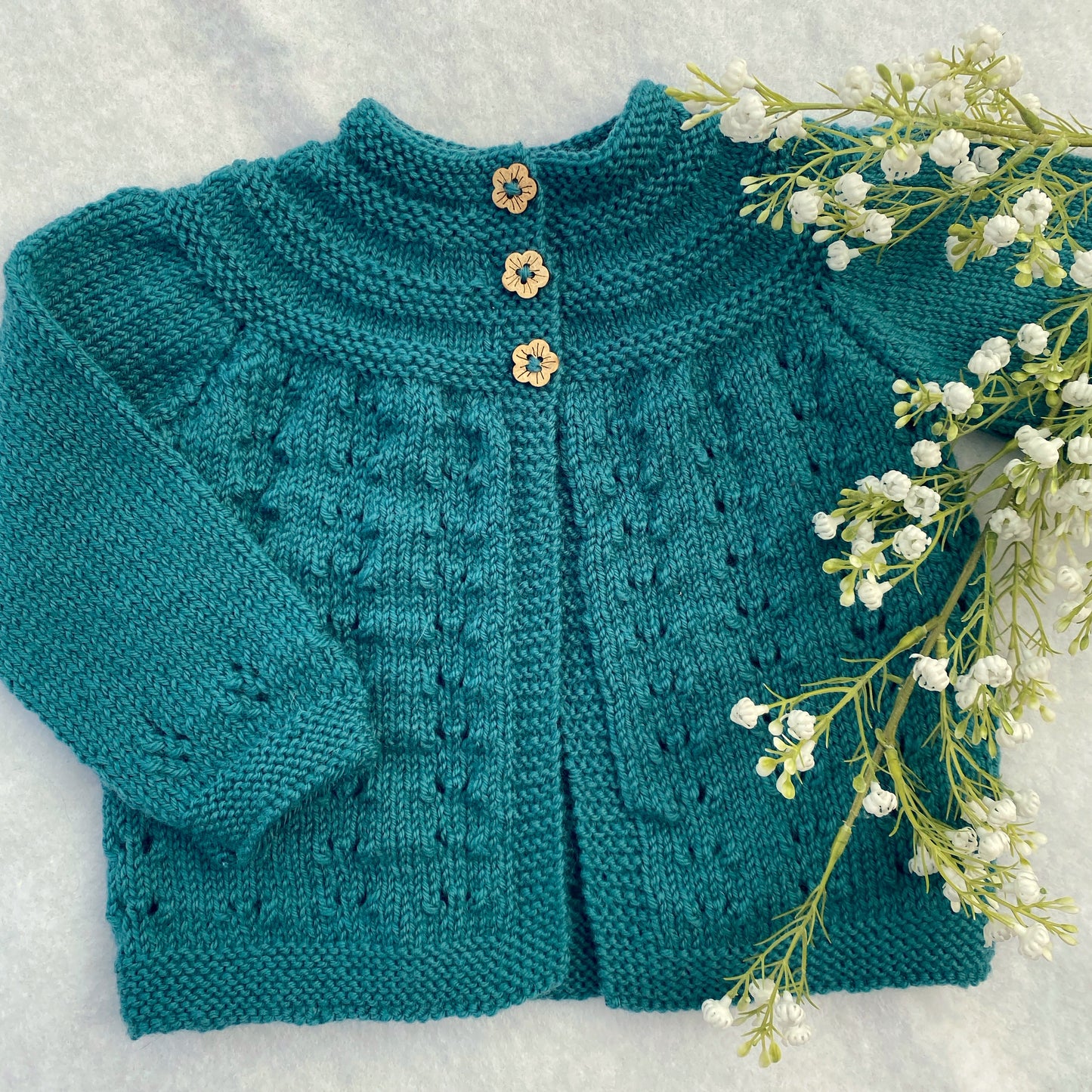 "Trinity" classic merino baby cardigan