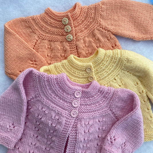 "Trinity" classic merino baby cardigan