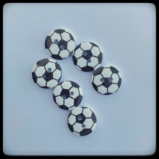 Wooden "football" buttons - Nana Anna NZ