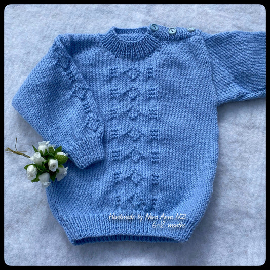 "Jasper" NZ merino sweater (6-12 months)