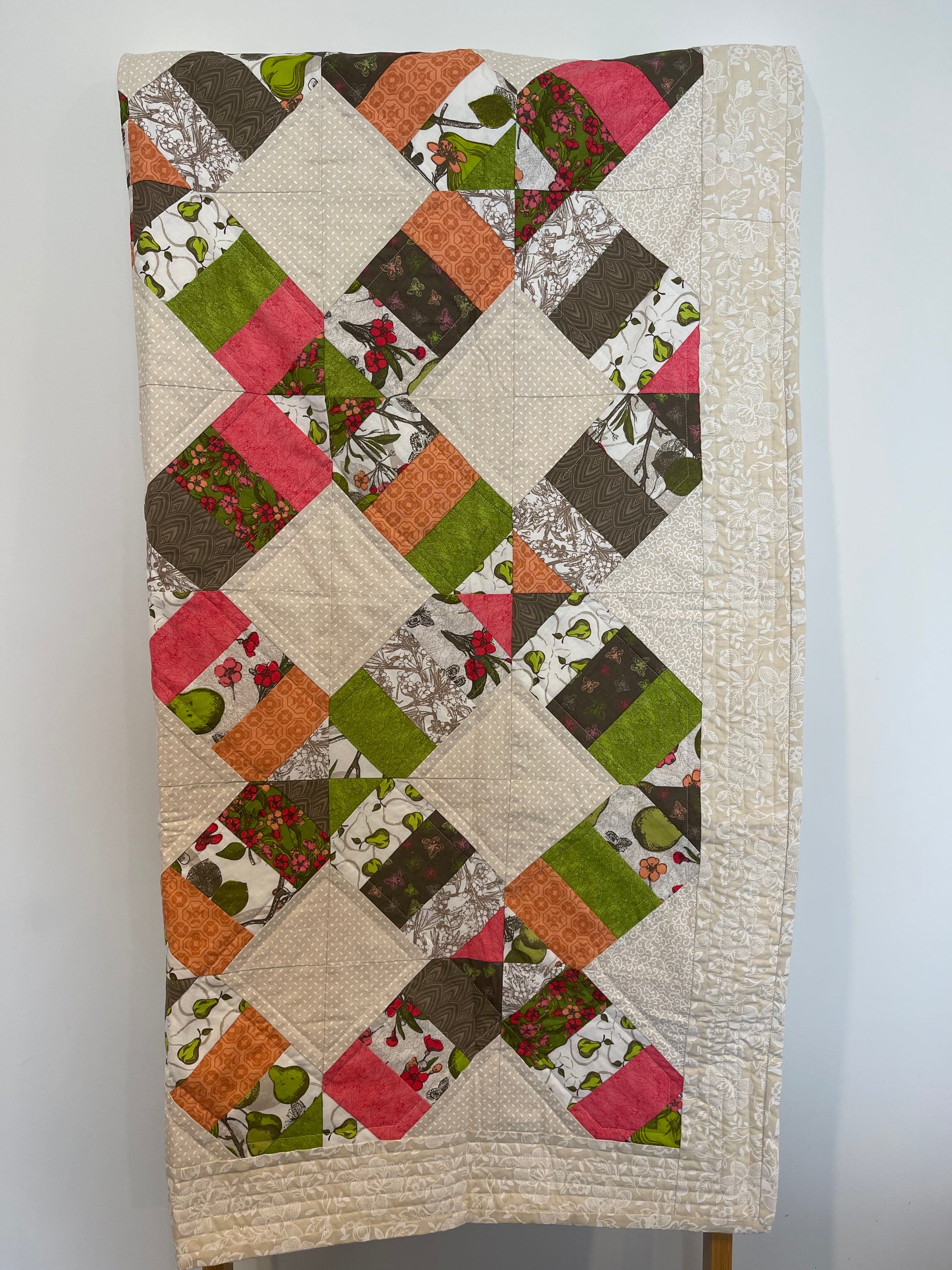 Baby Quilt "Peaches and Cream"